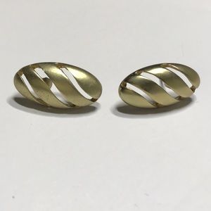 Monet earrings, gold tone